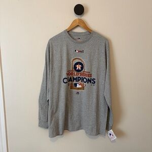 Houston Astros 2017 World Series Champions Long Sleeve Shirt NWT XL